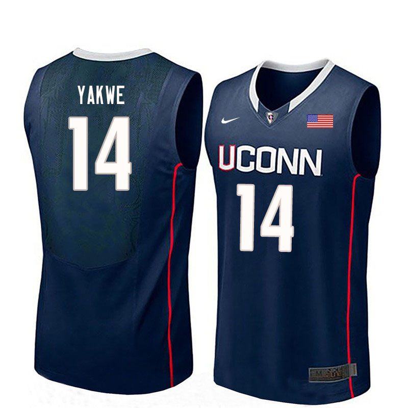 Men #14 Kassoum Yakwe Uconn Huskies College Basketball Jerseys Sale-Navy - Click Image to Close